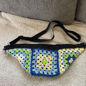 Multicolor Crochet Patterned Women's Bag. Handmade
